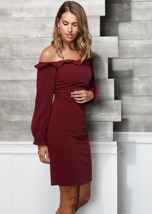 Vivienne Schulterfreies Bodycon-Kleid