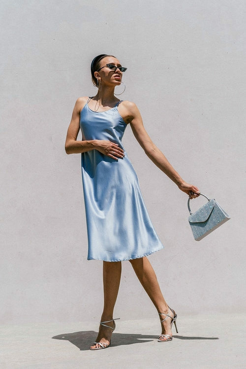 Florida Satin Midikleid