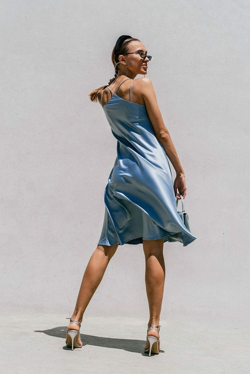 Florida Satin Midikleid