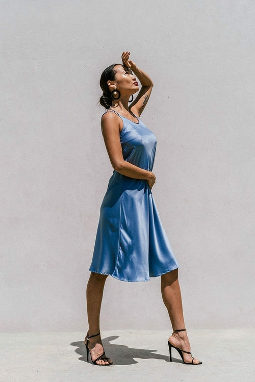 Florida Satin Midikleid