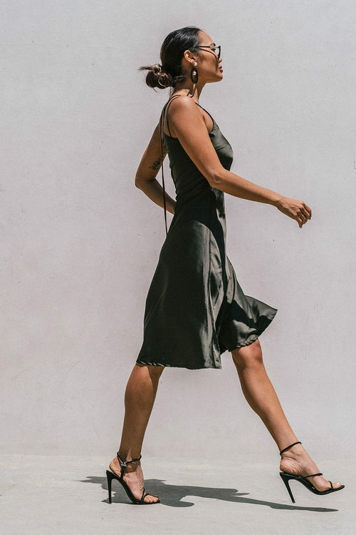 Florida Satin Midikleid