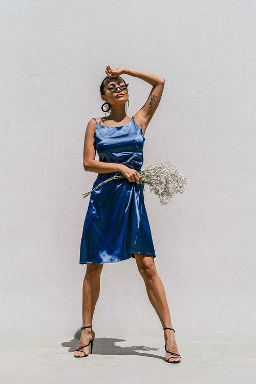 Florida Satin Midikleid