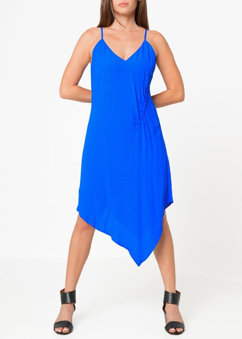 Bleu Élégance Midikleid