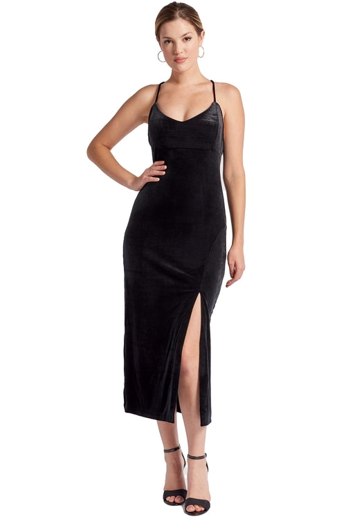 Élise Velvet Slip Dress